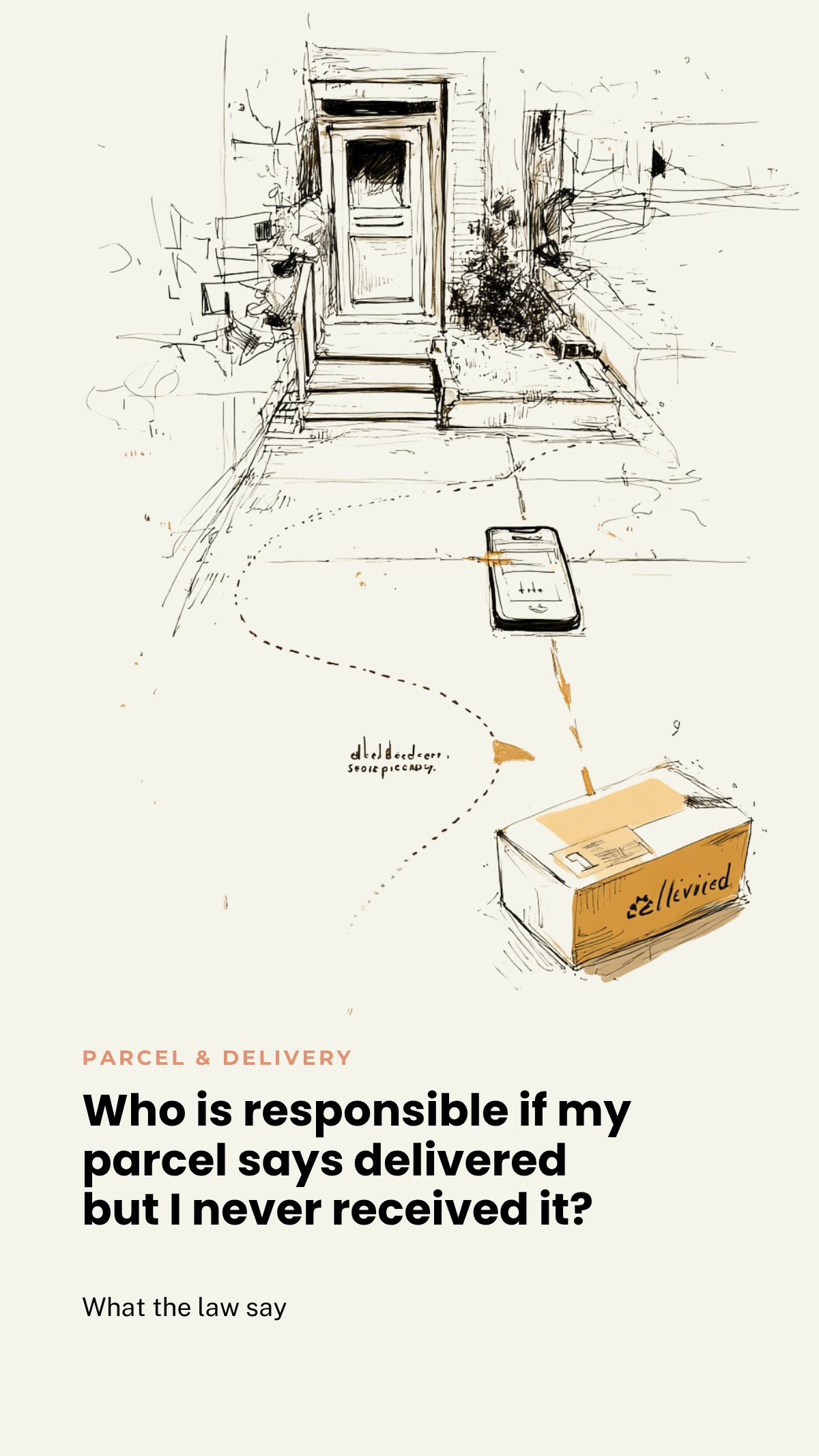 Who is responsible if my parcel says delivered but I never received it?