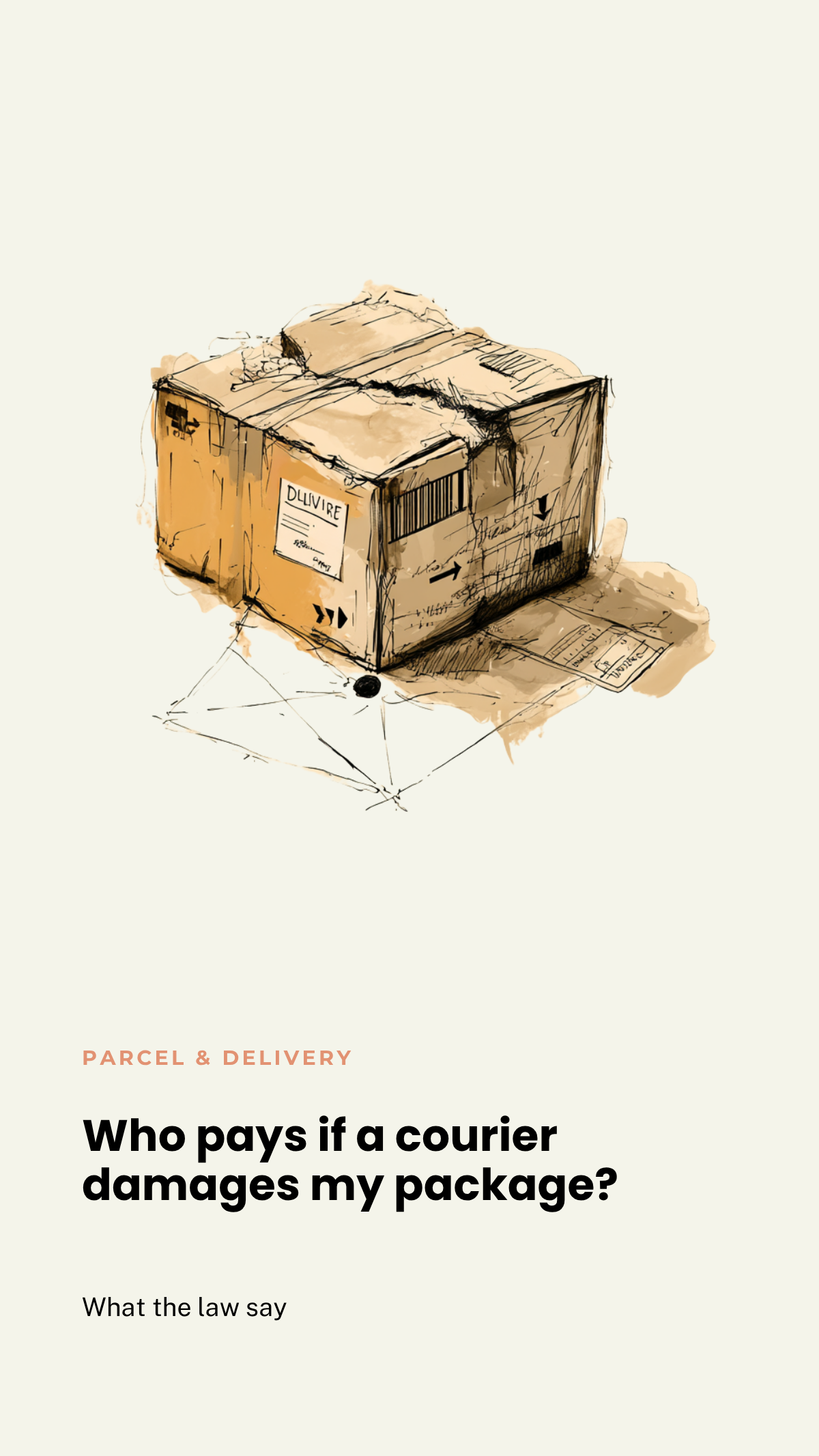 Who pays if a courier damages my package?
