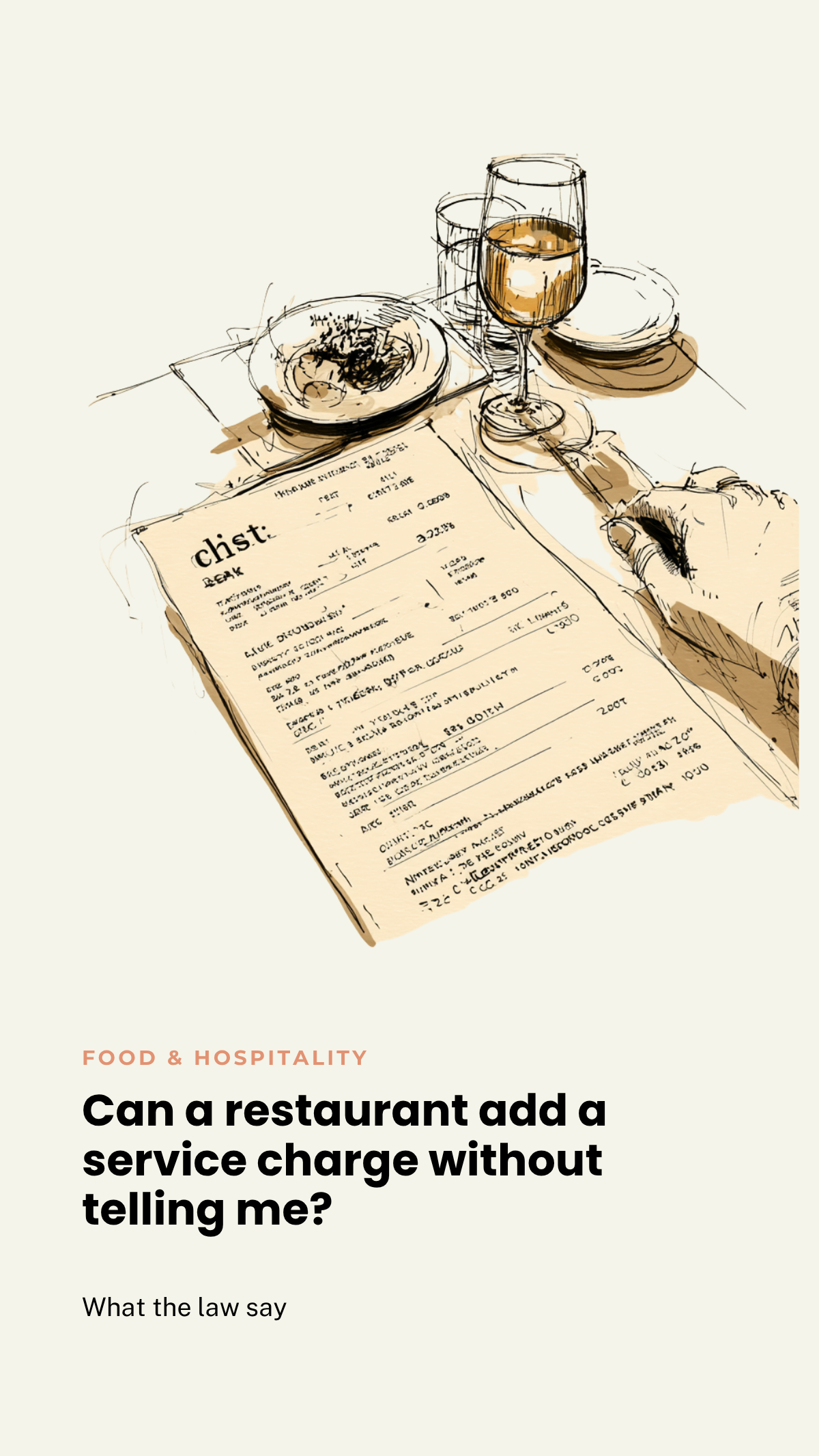 Can a restaurant add a service charge without telling me?