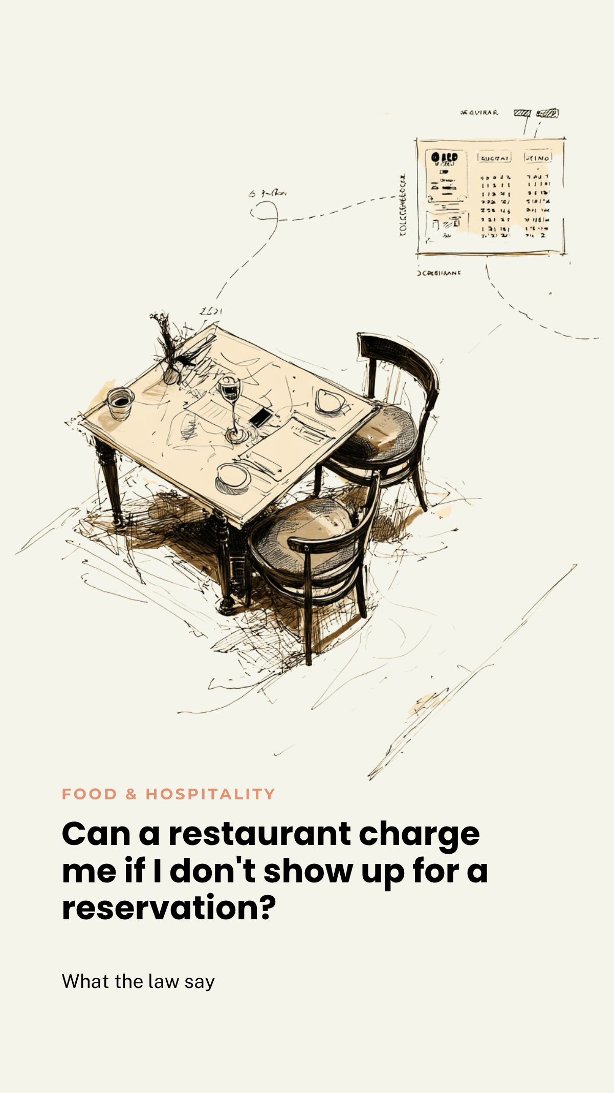 Can a restaurant charge me for a no-show reservation?