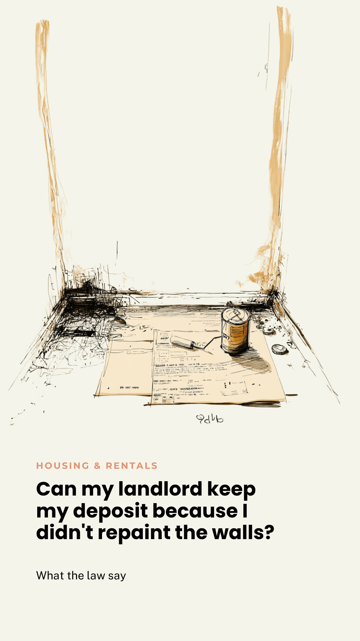 Can my landlord keep my deposit because I didn't repaint the walls?