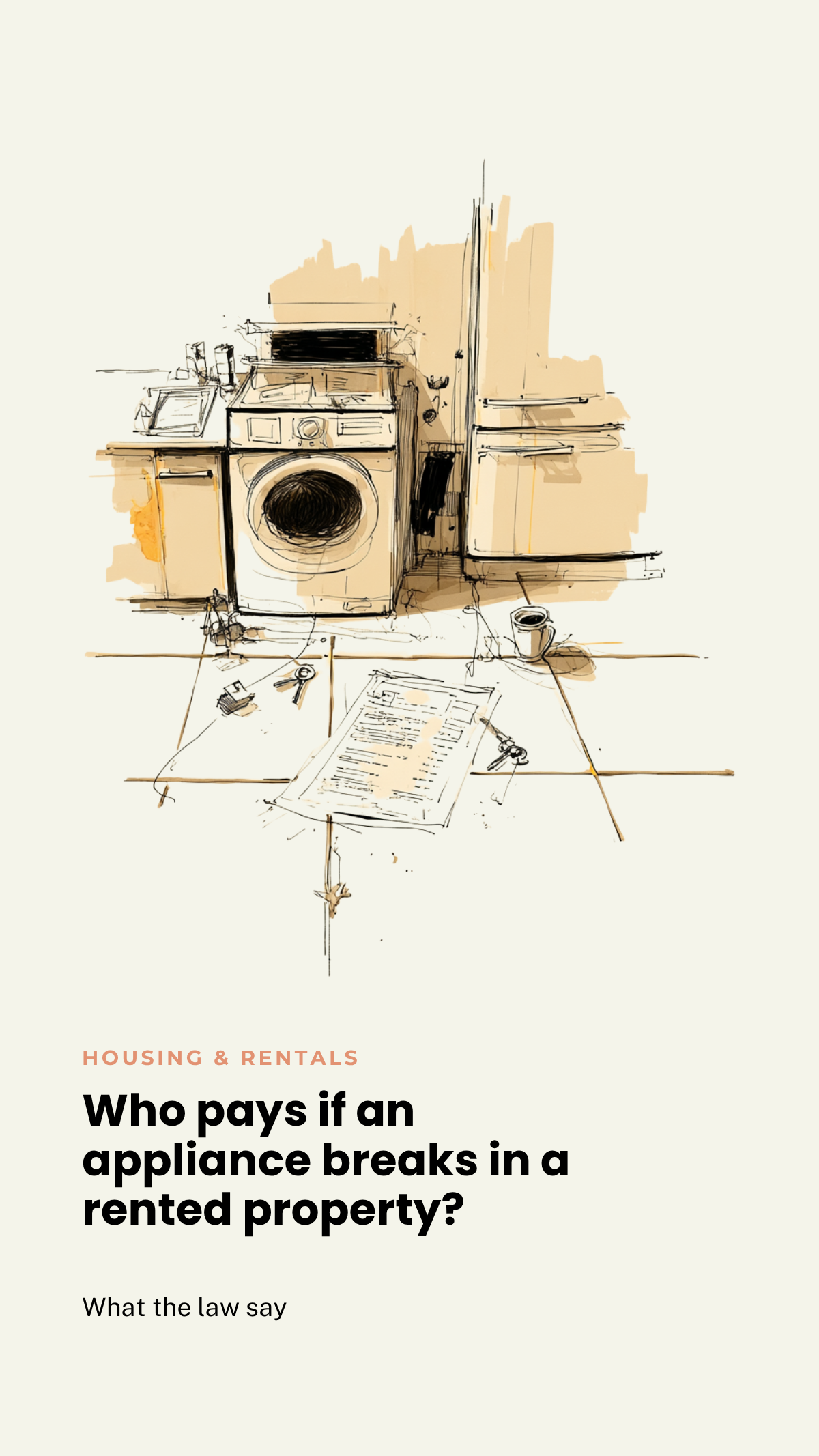 Who pays if an appliance breaks in a rented property?