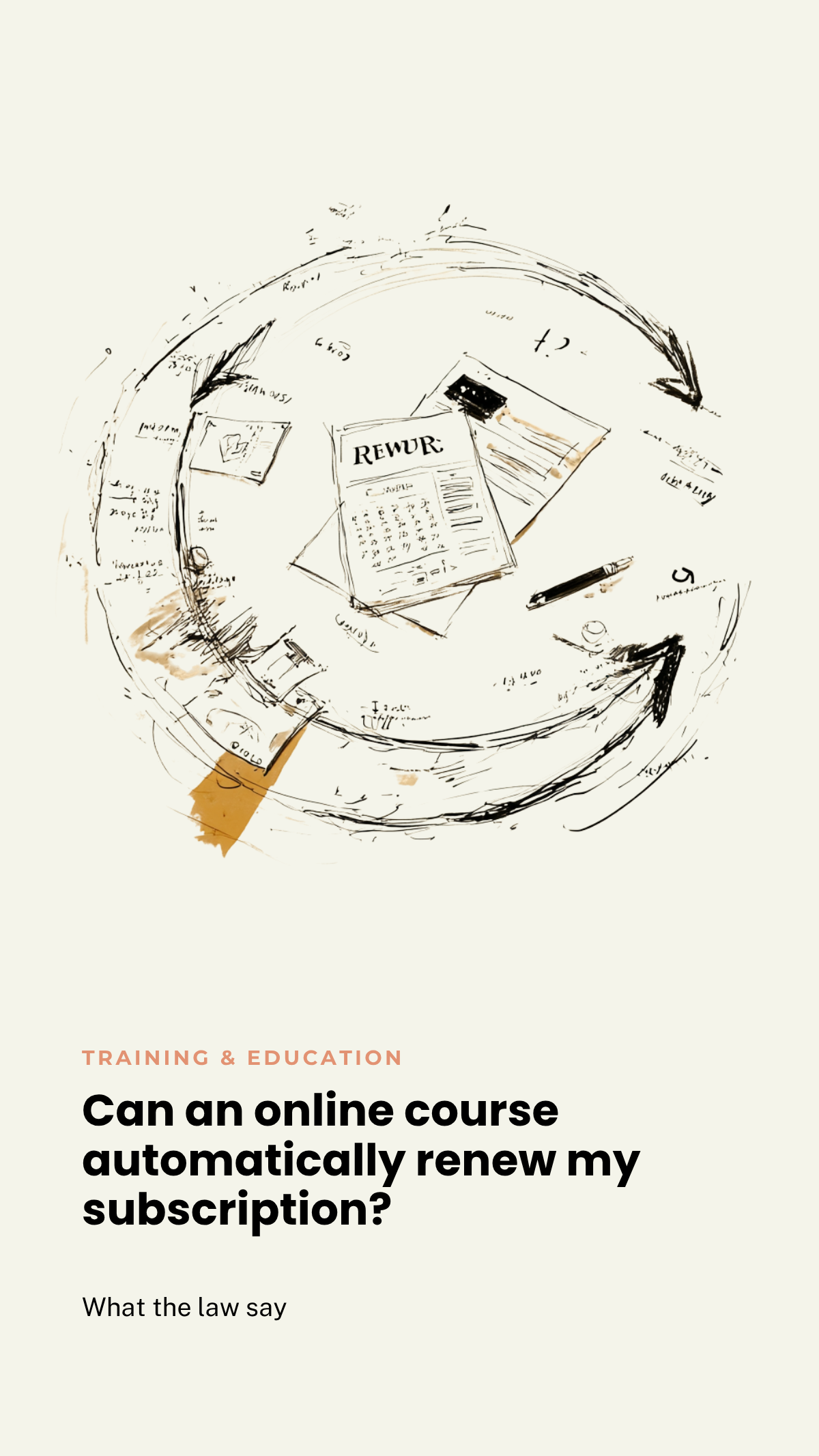Can an online course automatically renew my subscription?
