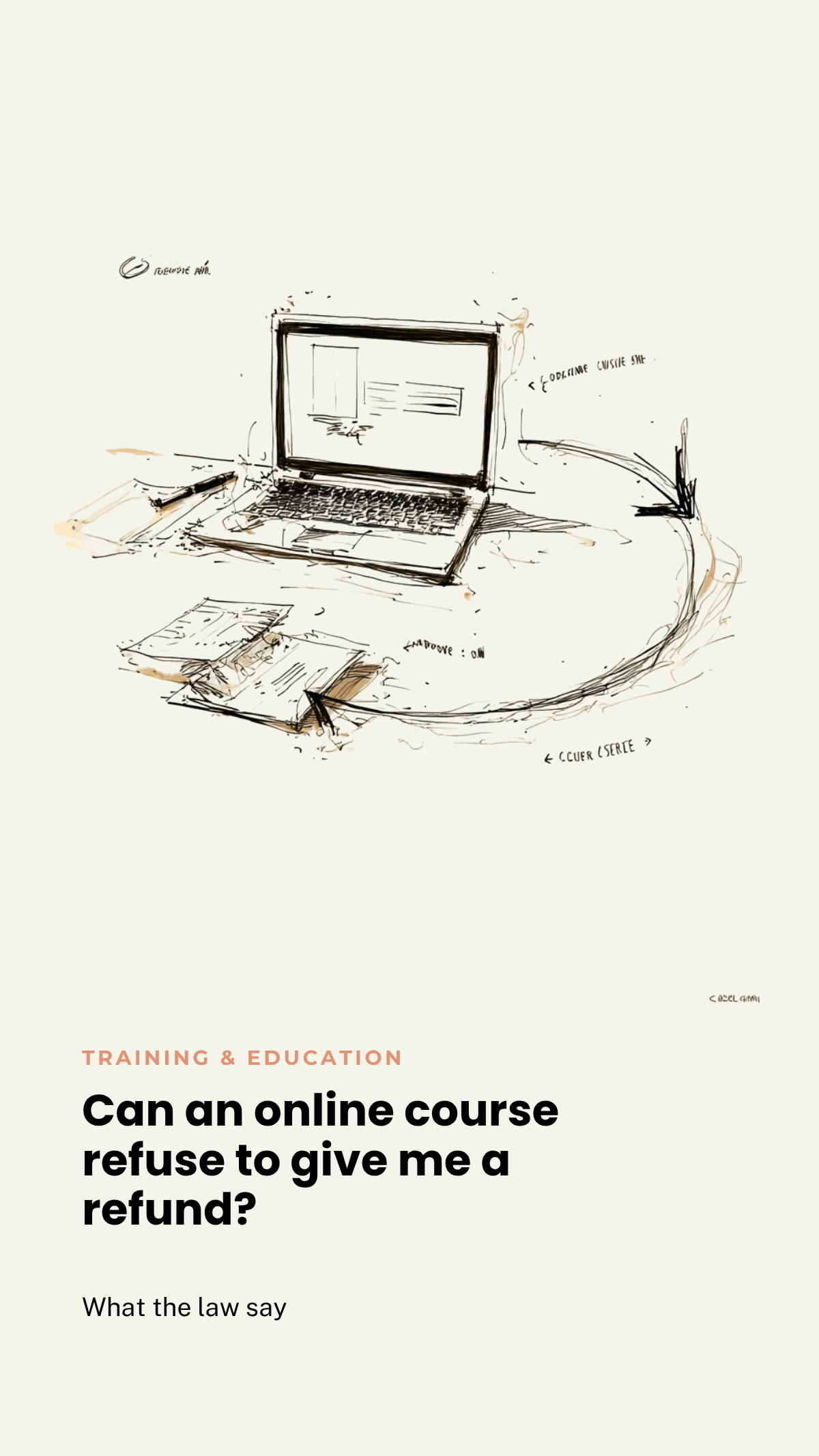 Can an online course refuse a refund?